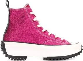 JW Anderson x JW Anderdon Run Star Hike Hi Glitter Pack sneakers Pink