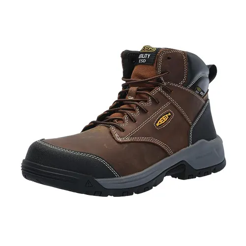 KEEN Utility Men's Evanston 6" ESD Carbon Fiber Toe Boot Bison/Black