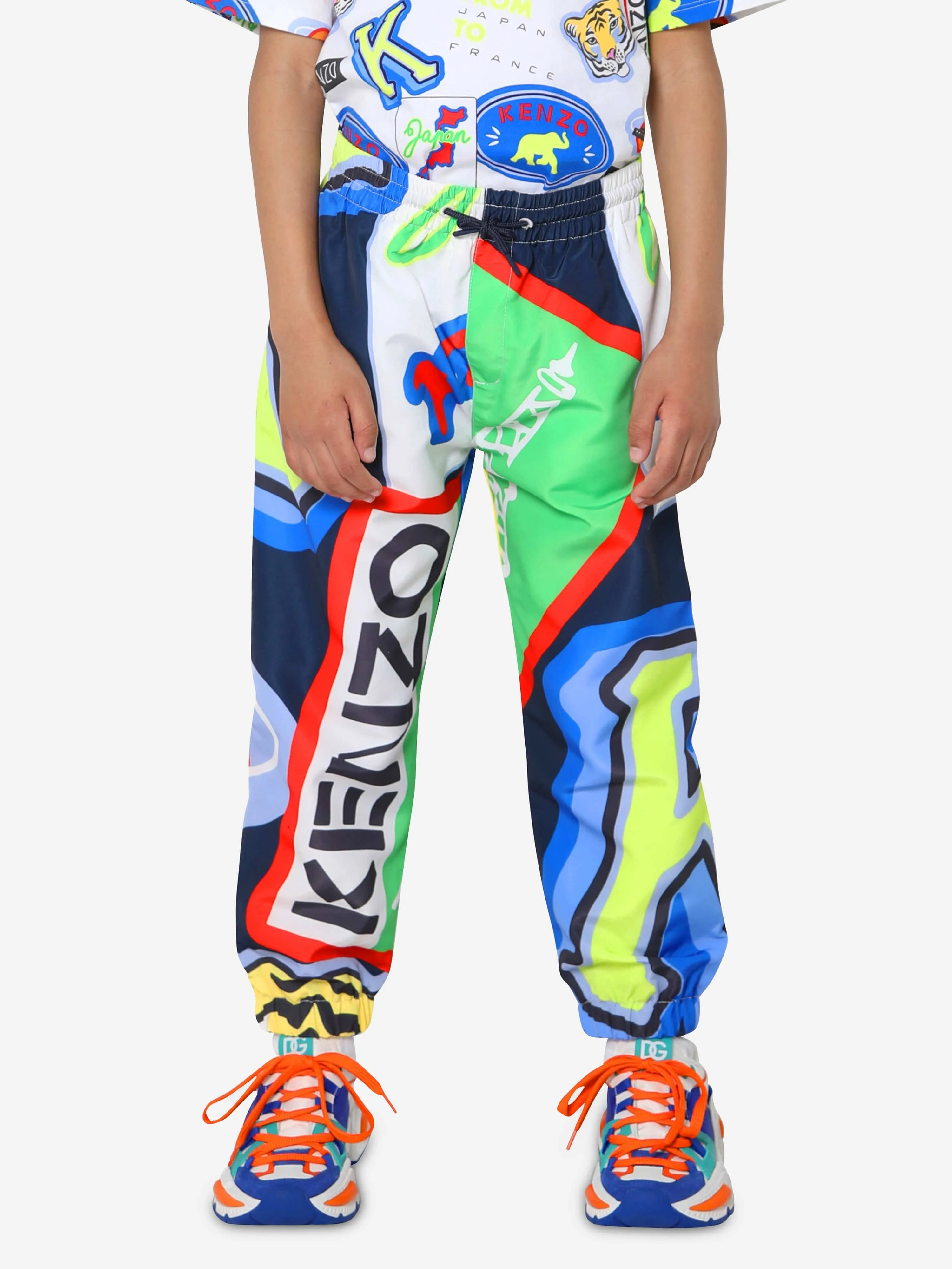 KENZO KIDS - Boys Logo Print Joggers in Navy | Childsplay Clothing