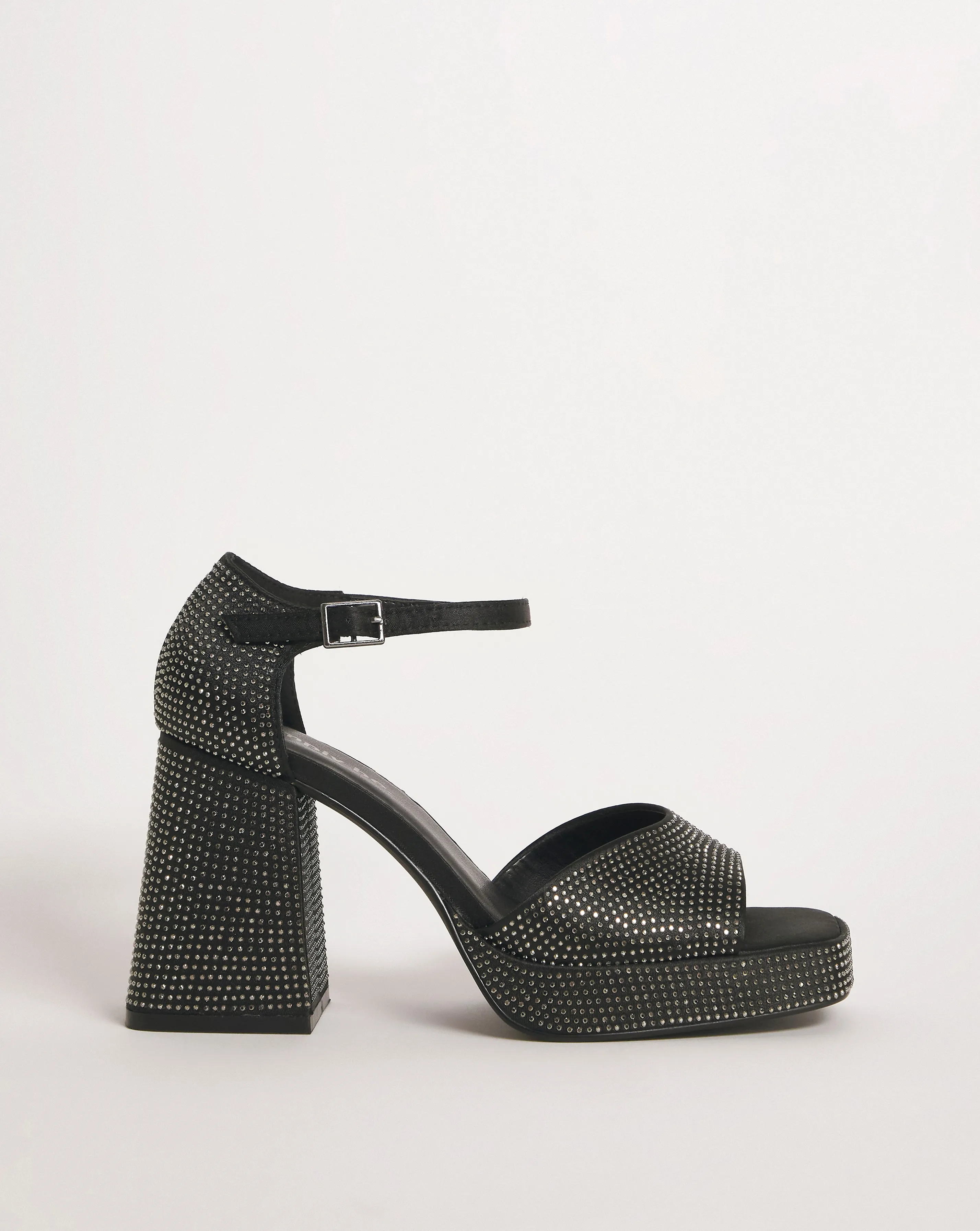 Khloe Diamante Platform Heeled Sandals Wide Fit | Simply Be