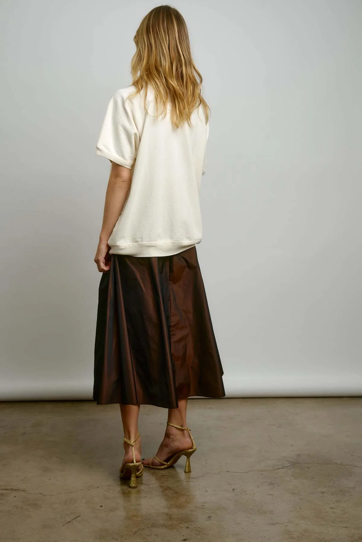 Le Skirt - Brown Taffeta