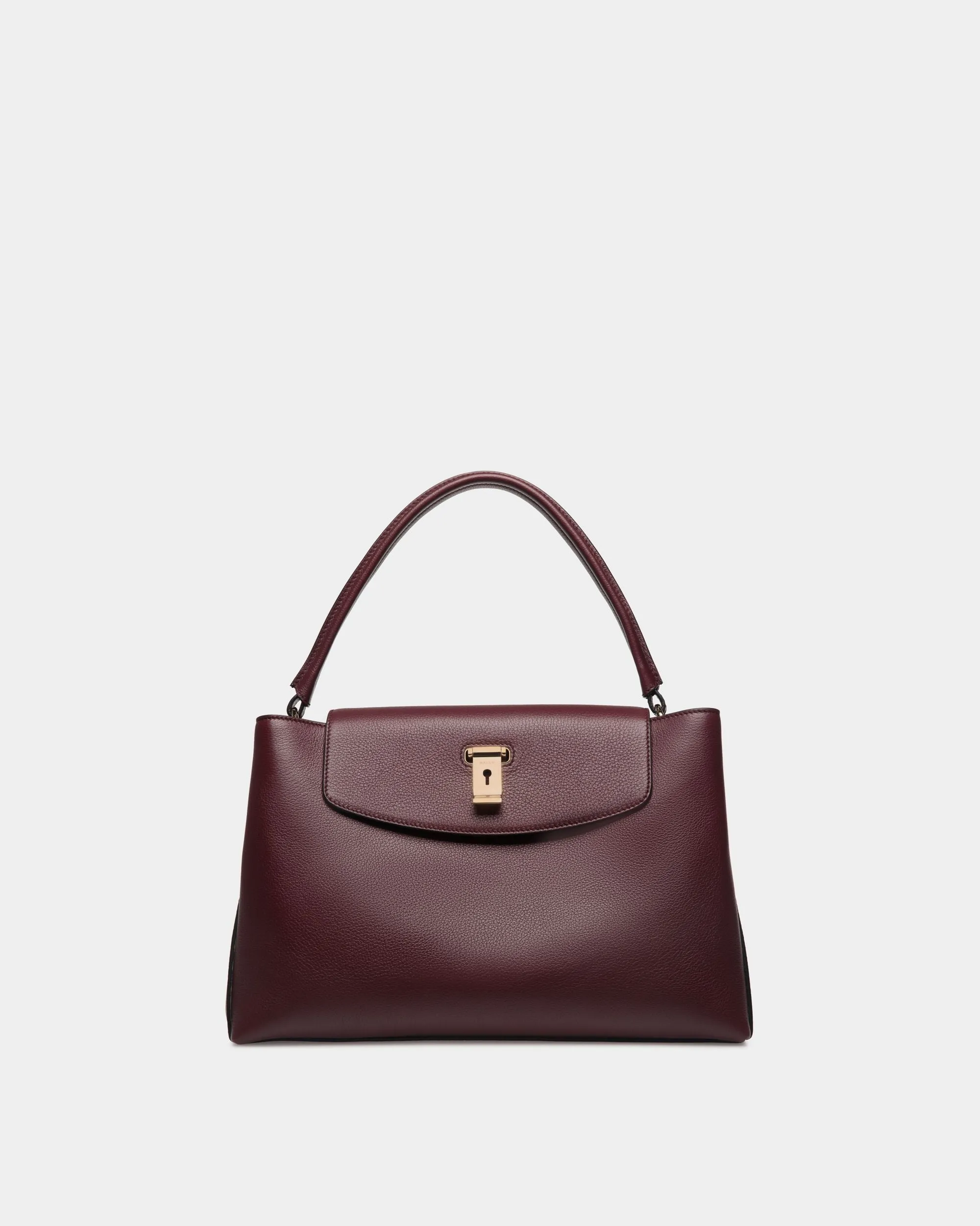 Lock Me Top Handle Bag In Andorra Grained Leather