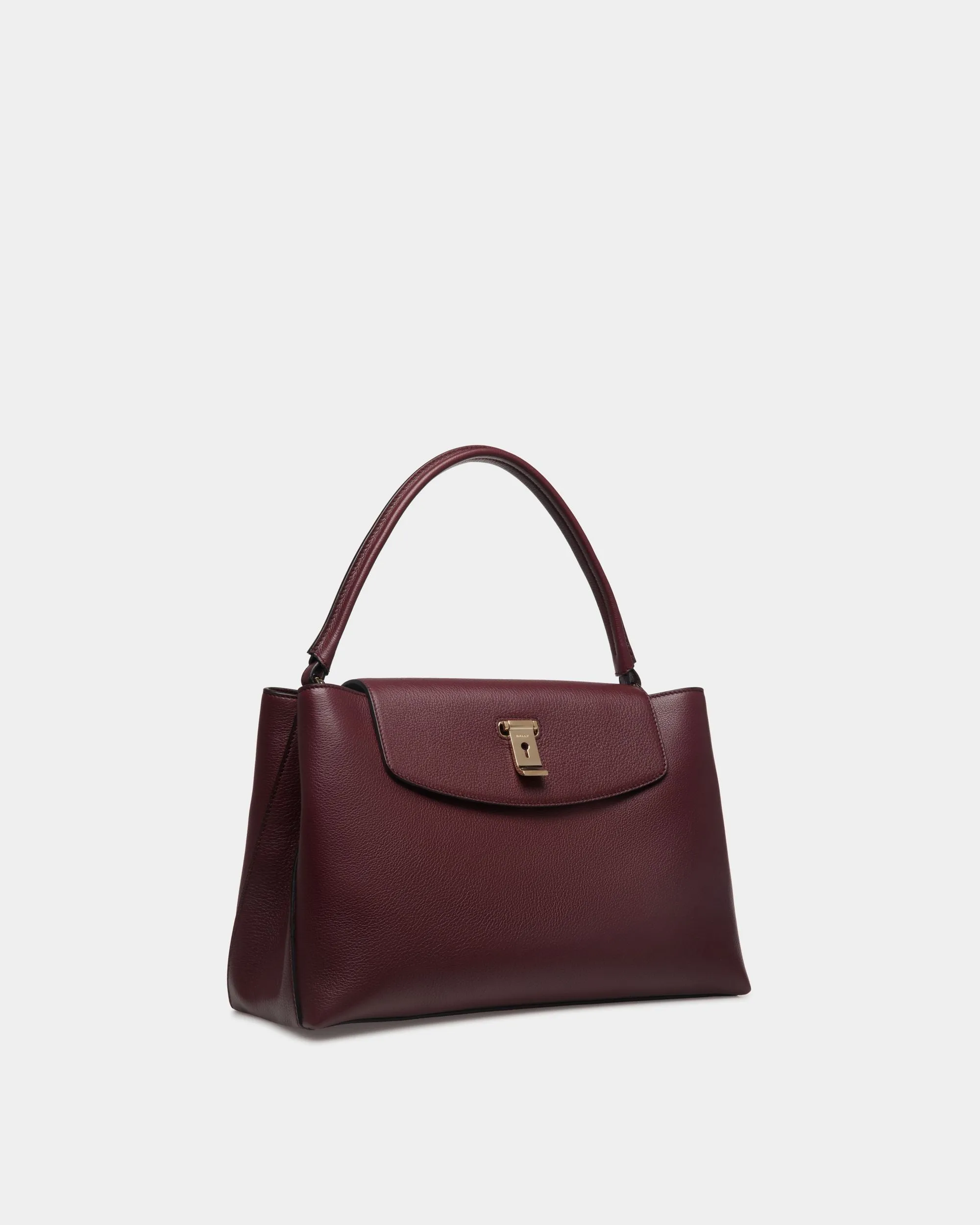 Lock Me Top Handle Bag In Andorra Grained Leather