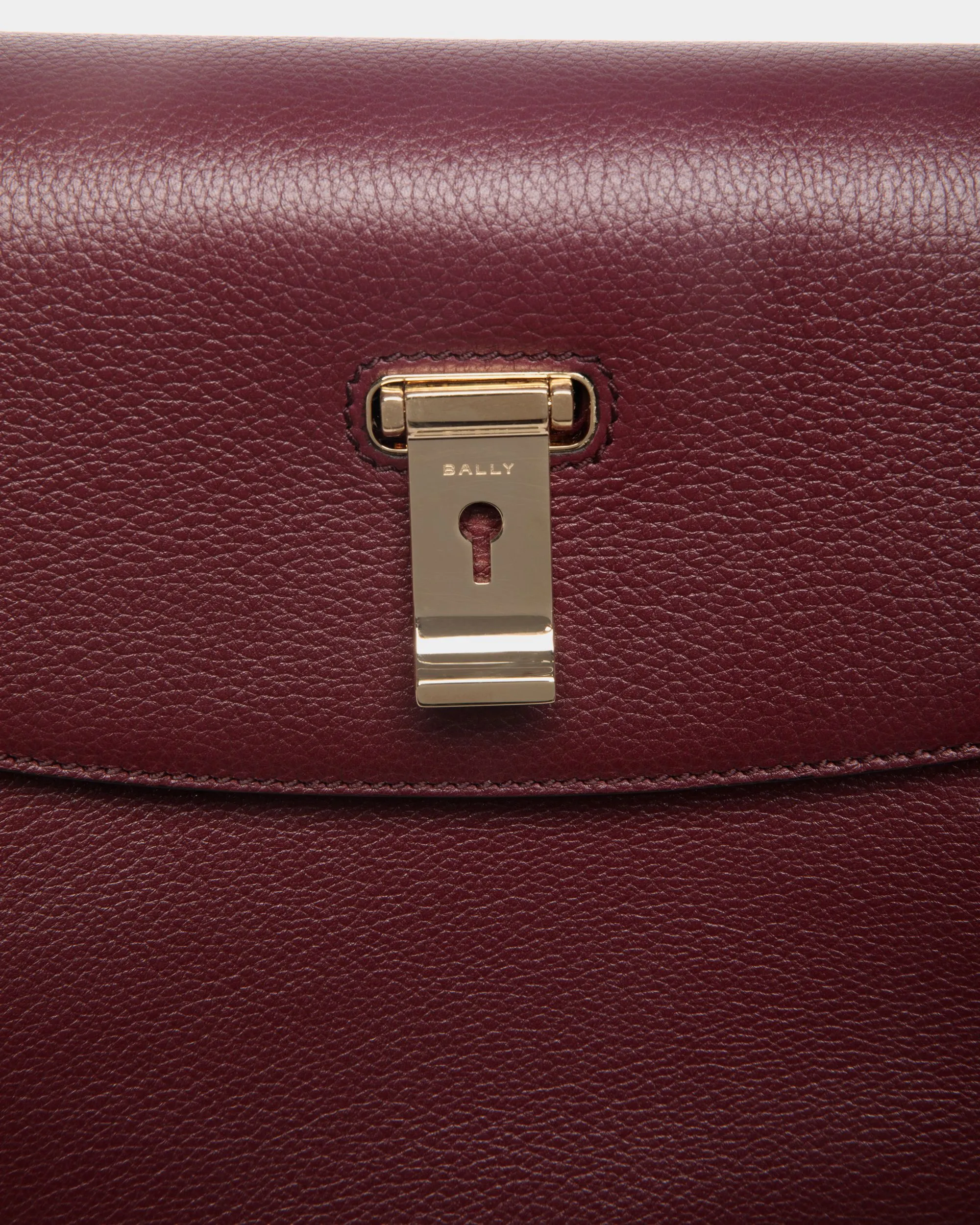 Lock Me Top Handle Bag In Andorra Grained Leather