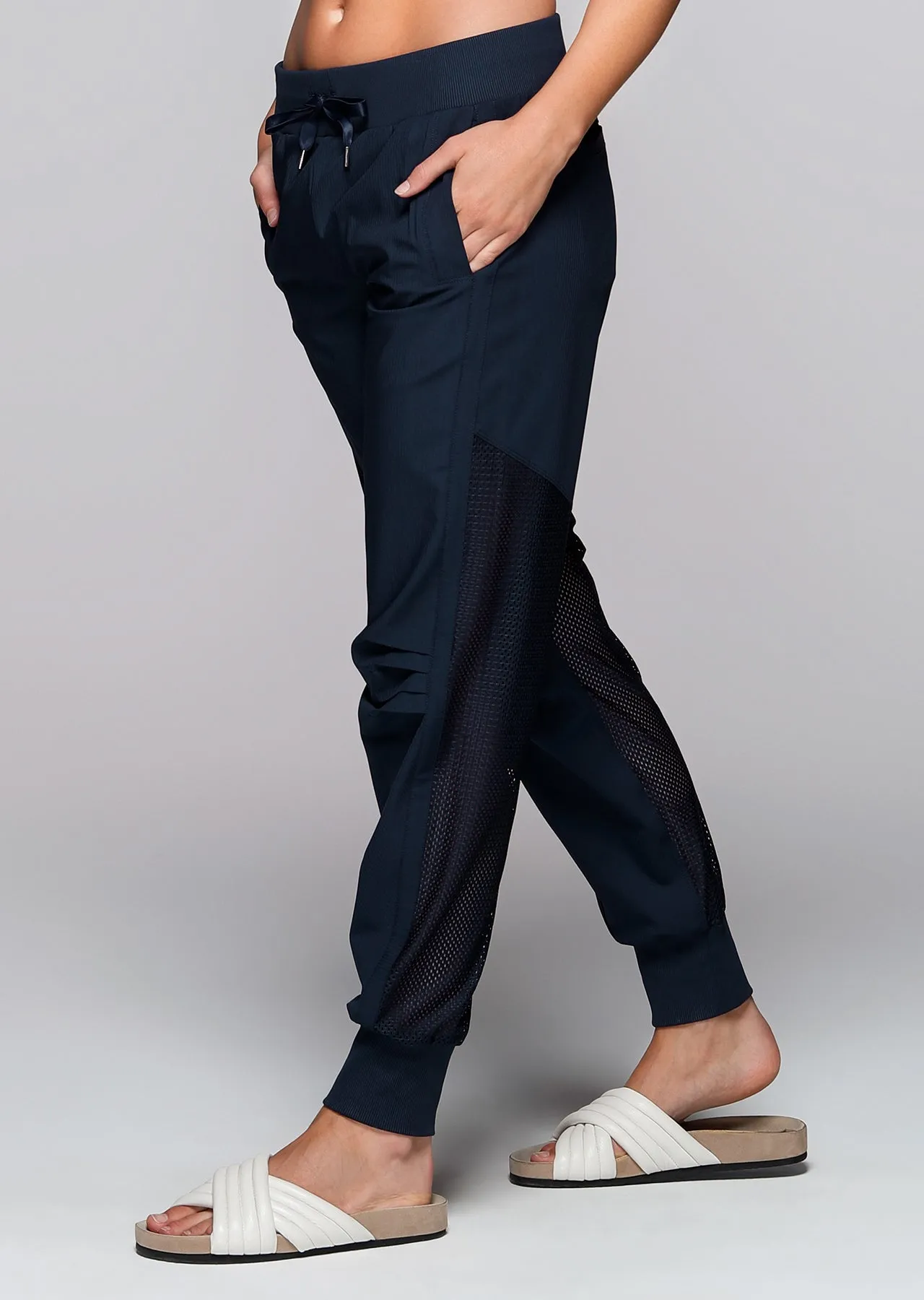 Lorna Jane Barre Active Full Length Cuffed Track Trousers in Ink