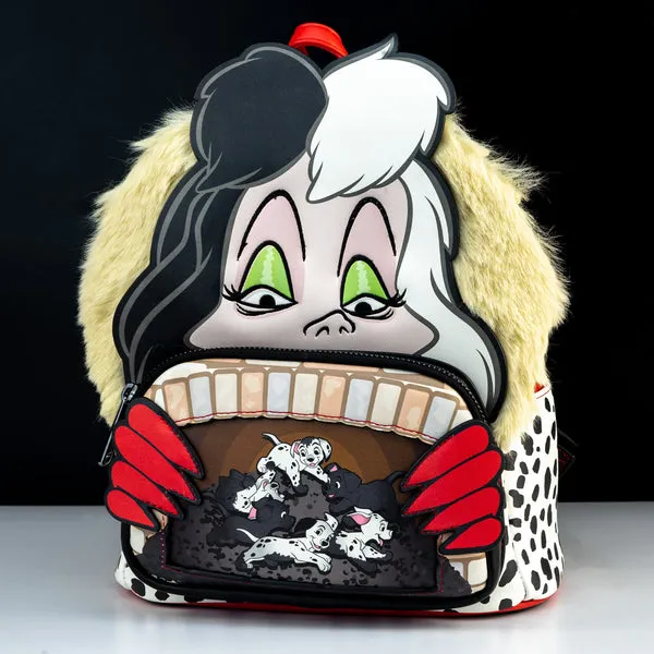 Loungefly x Disney 101 Dalmatians Villains Scene Cruella Mini Backpack