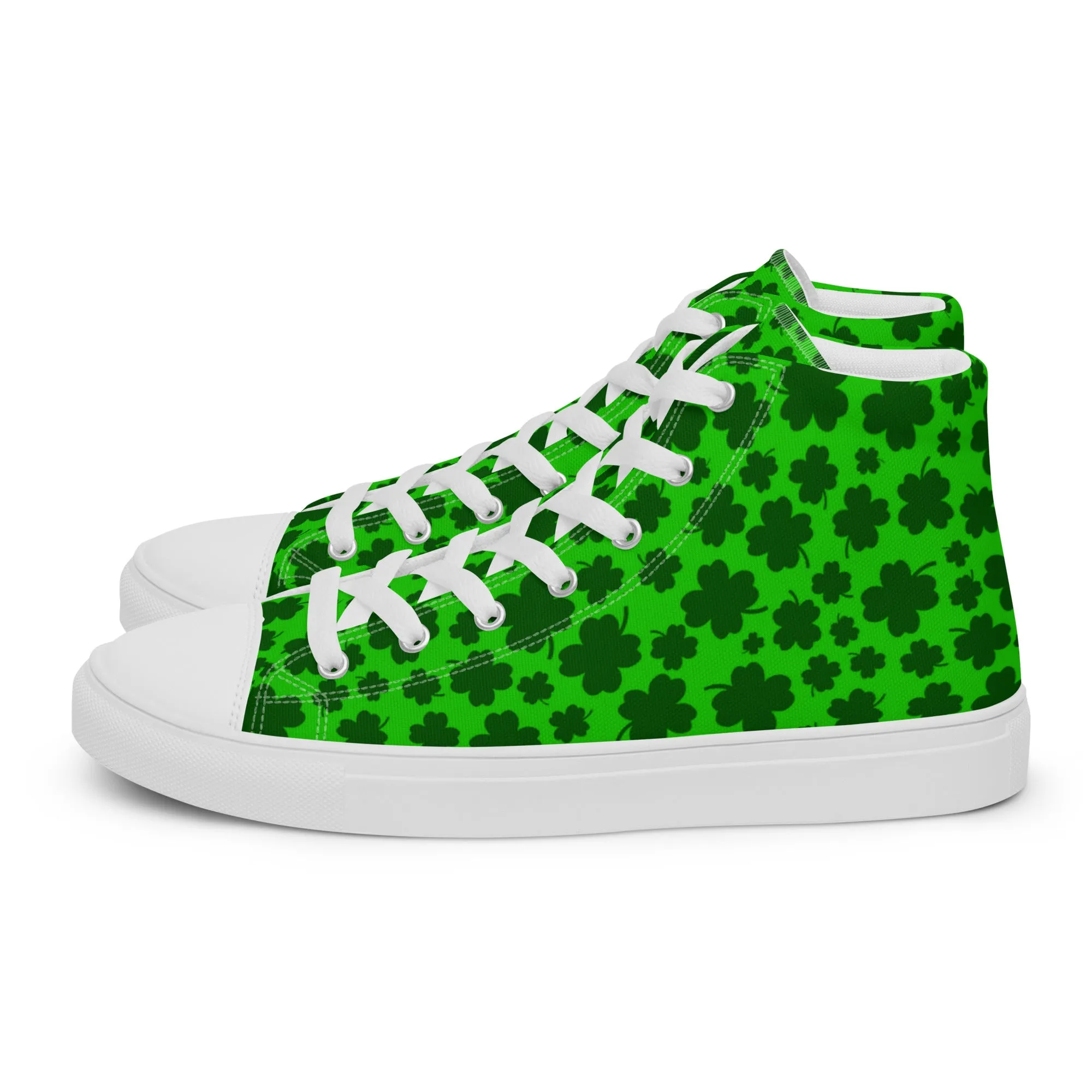 Lucky Clover Women’s High Top Canvas Shoes