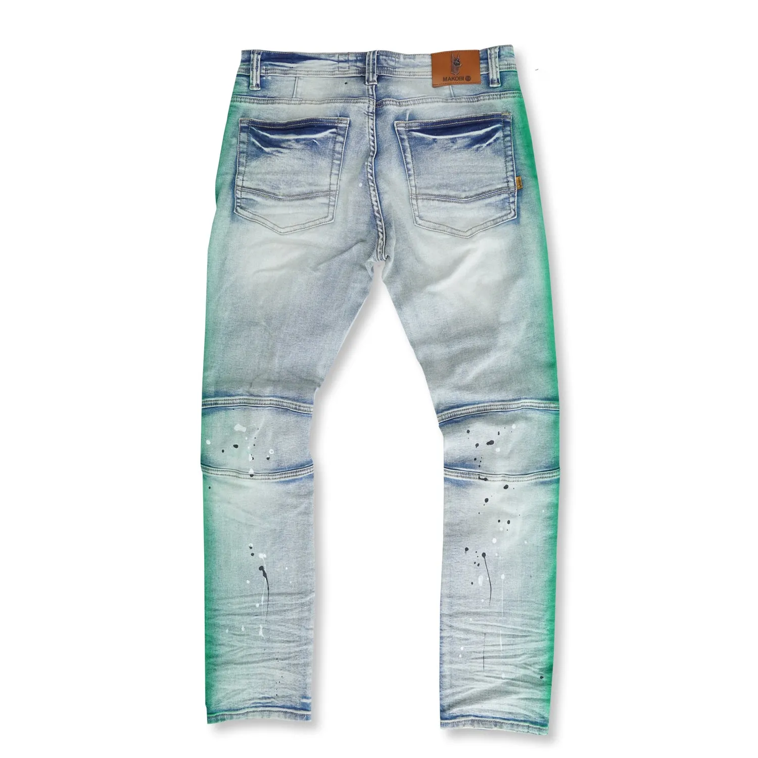 M1938 Paint Stroke Shredded Denim Jeans - Dirt Wash