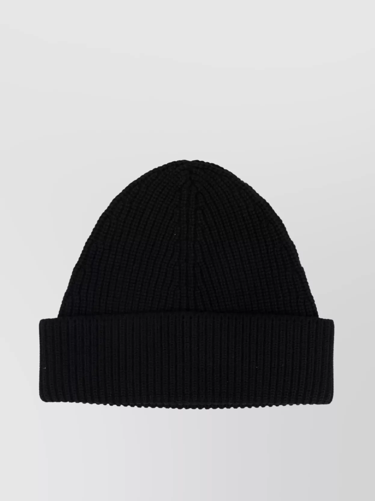 Maison Margiela   Knitted ribbed hat folded cuff