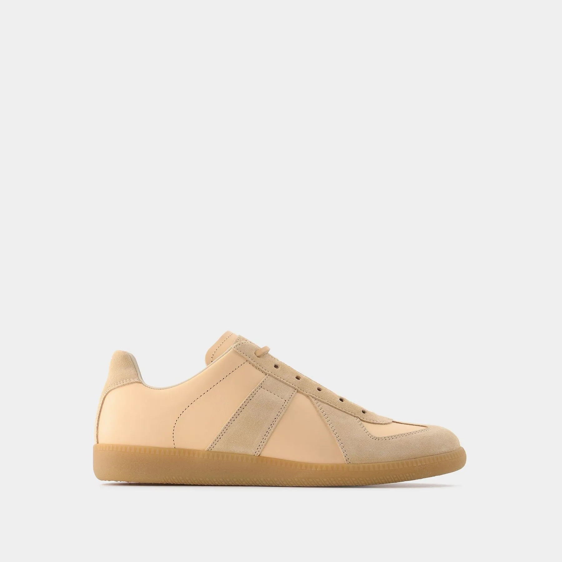 Maison Margiela  Replica Sneakers in Beige Leather