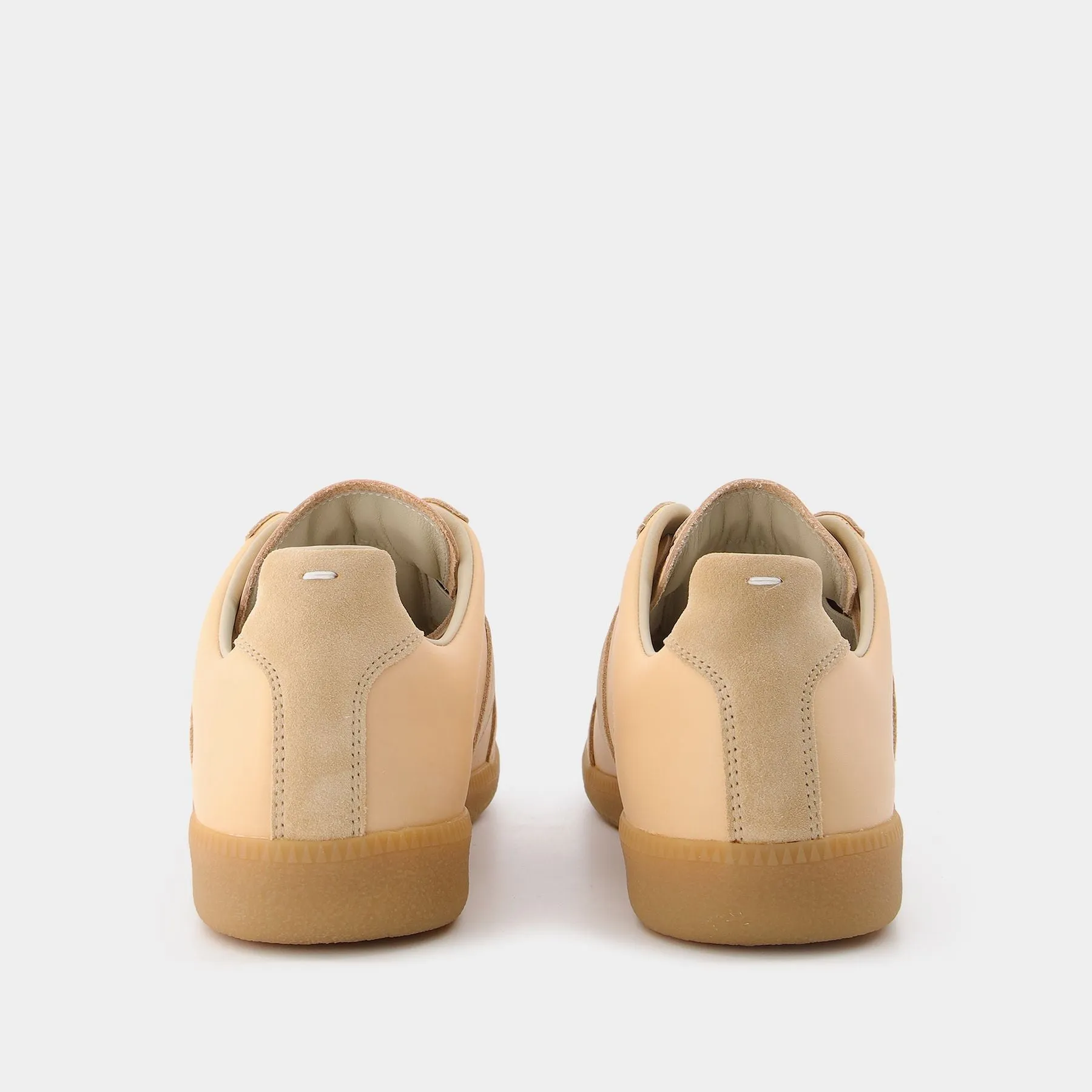 Maison Margiela  Replica Sneakers in Beige Leather