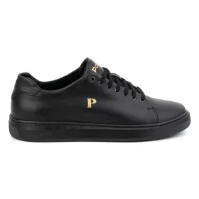 Men's leather sneakers POLBUT 2127 black