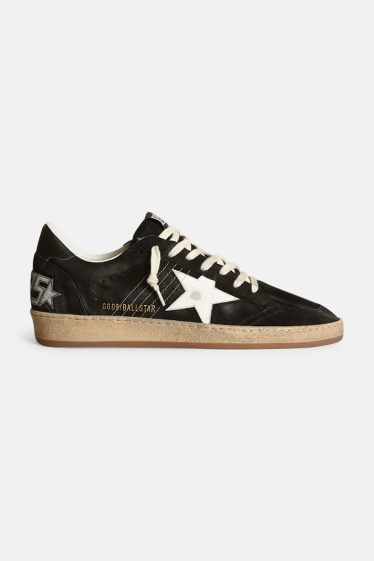 Men's Ball Star Sneakers Black Suede/White Star