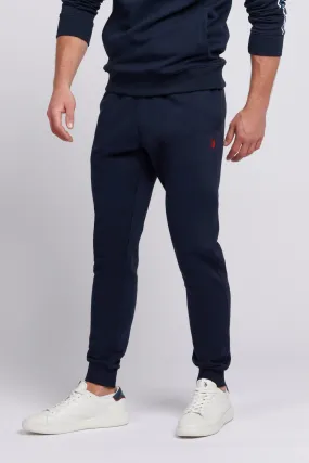 Mens Double Horsemen Joggers in Dark Sapphire Navy / Haute Red DHM