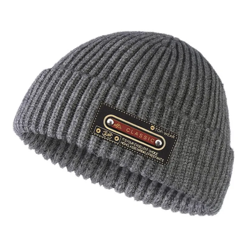 Men'S Solid Color Warm Knitted Hat 81557867Y