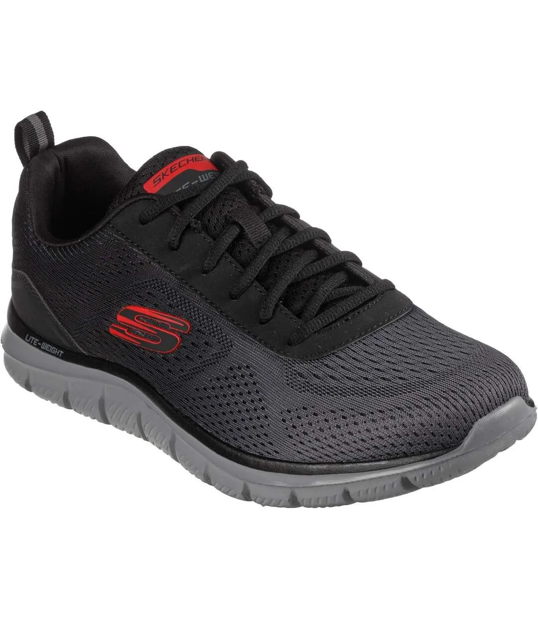 Mens track ripkent trainers black/charcoal Skechers