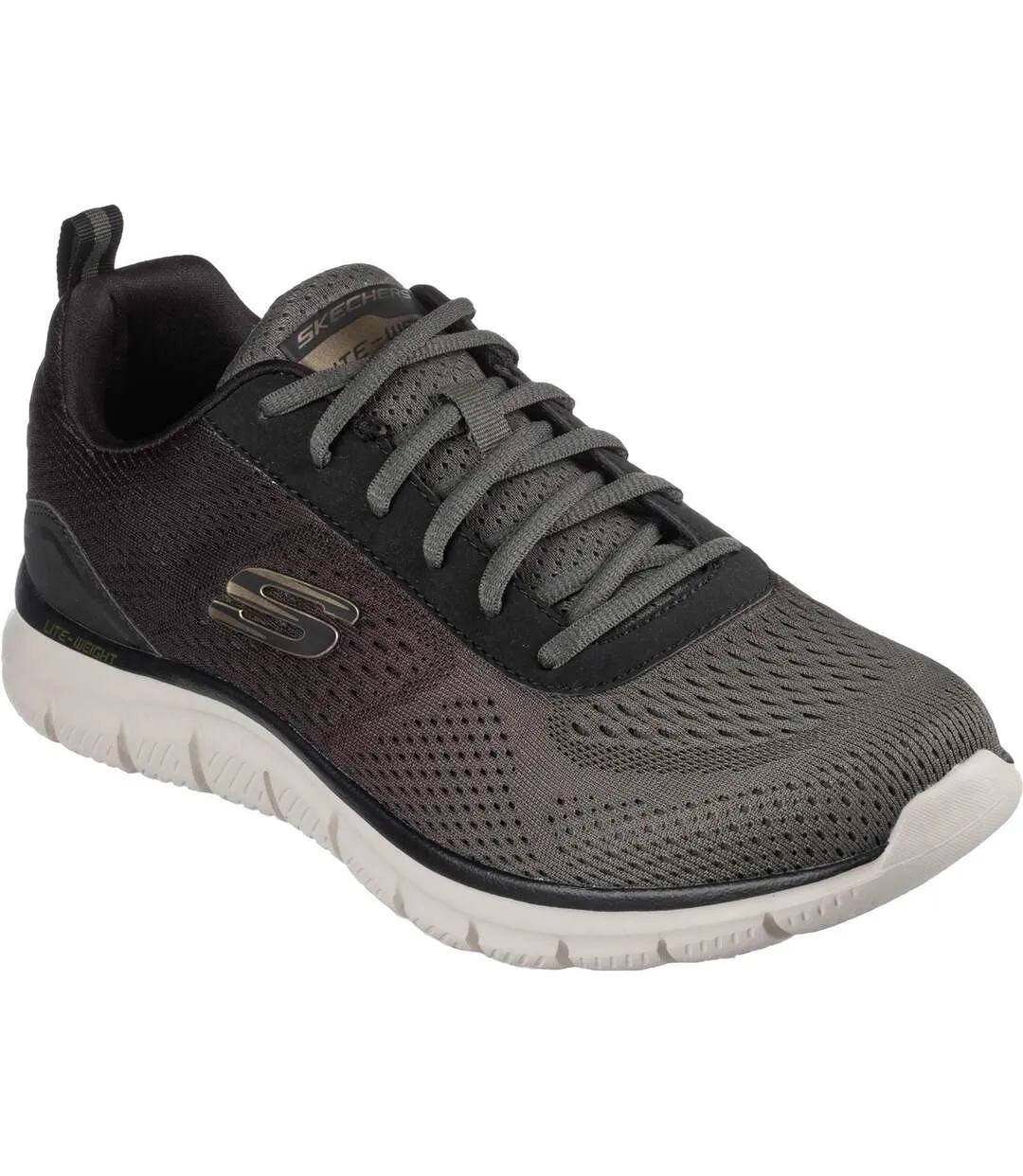 Mens track ripkent trainers black/charcoal Skechers