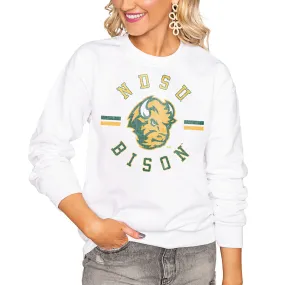 NDSU Bison Women's White Vintage Days Perfect Pullover Sweatshirt