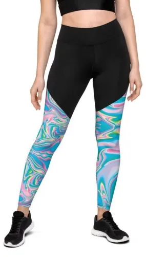 Neon Psychedelic Compression Leggings