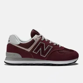 New Balance Men's 574 Classic Sneakers - Burgundy/Whitev