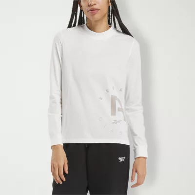 new!Reebok Womens Crew Neck Long Sleeve T-Shirt