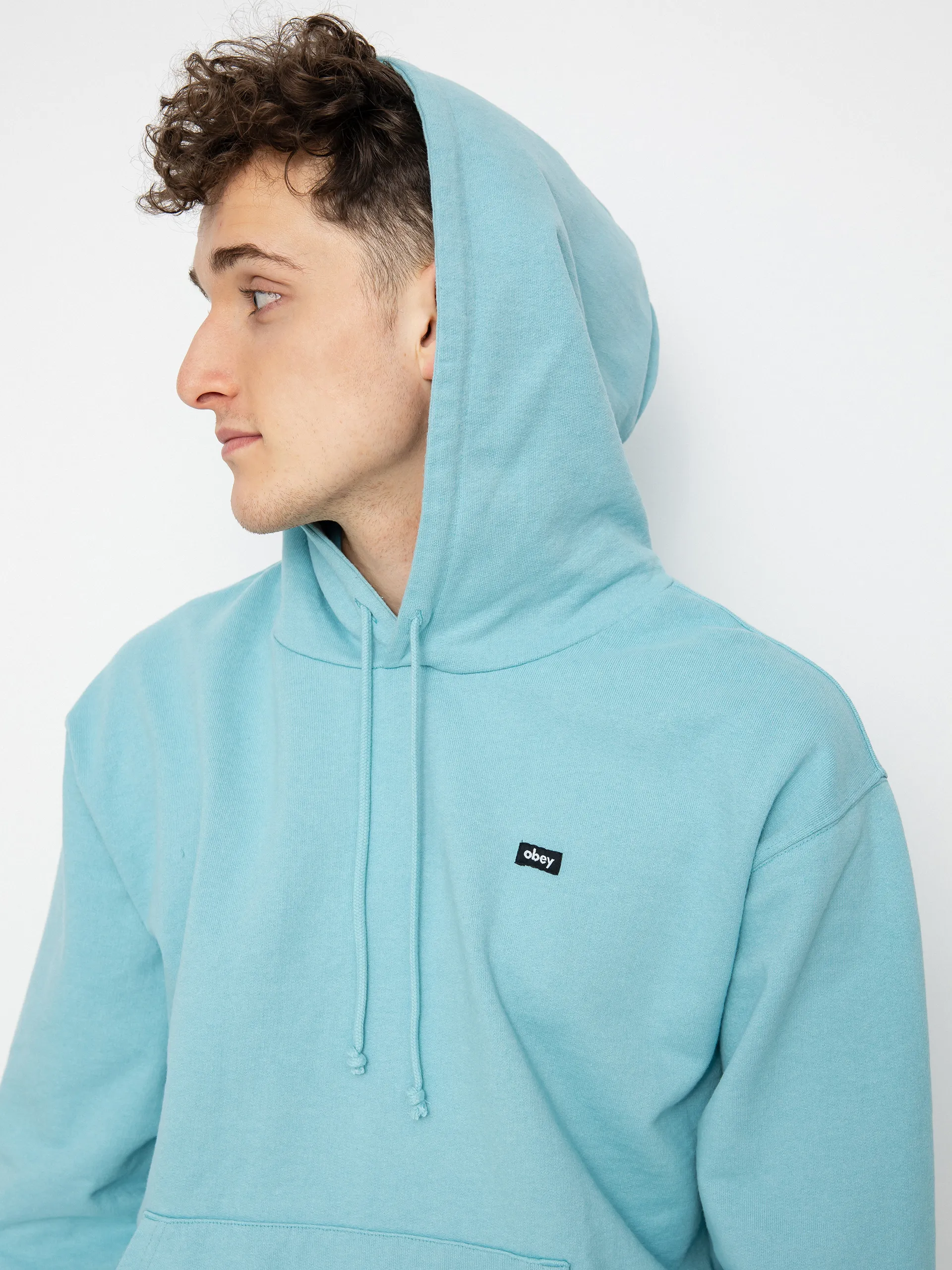 OBEY Timeless Recycled Heavy HD Hoodie (pigment turquoise tonic)