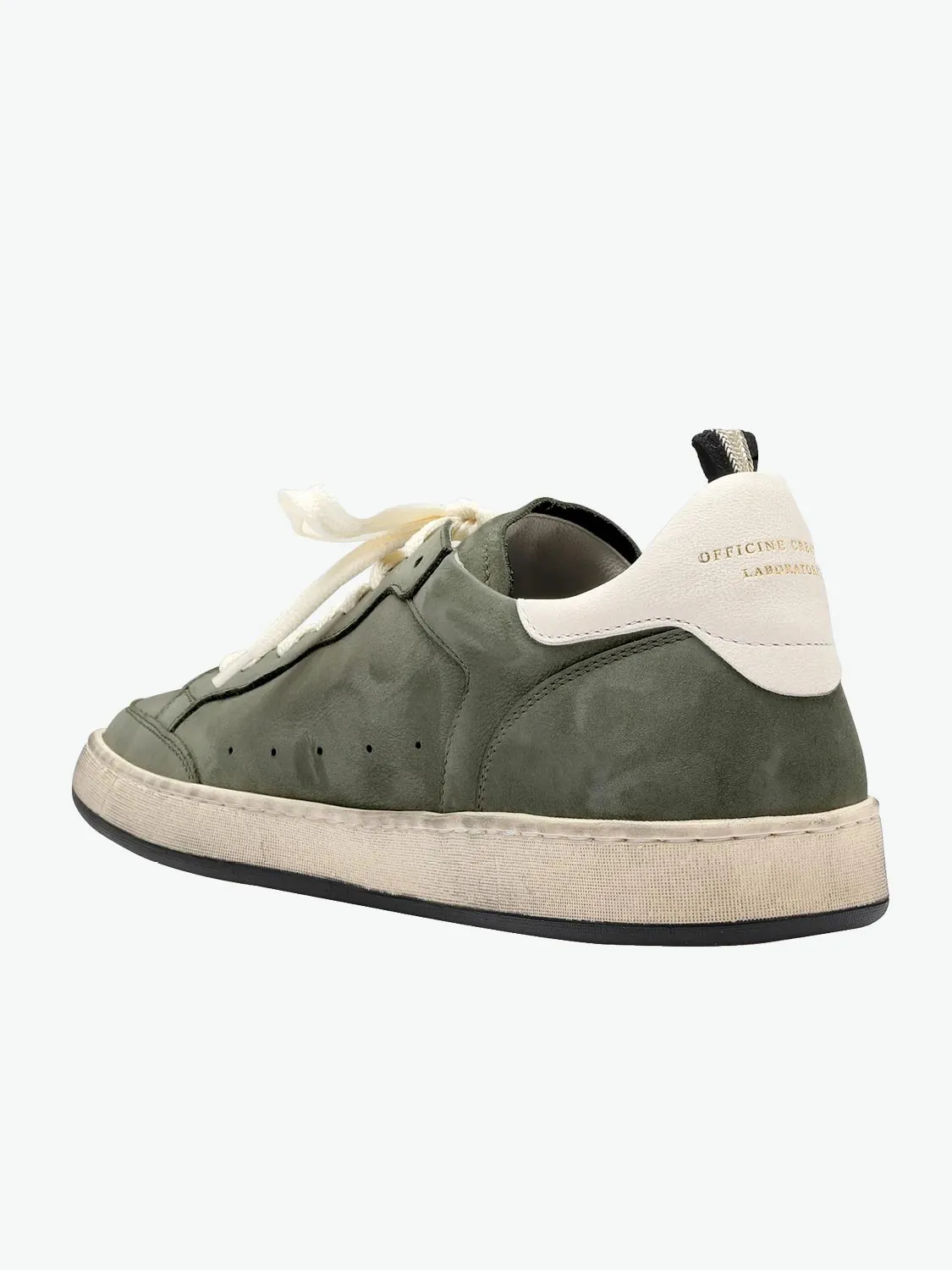 Officine Creative Kareem Military Green Leather Sneakers