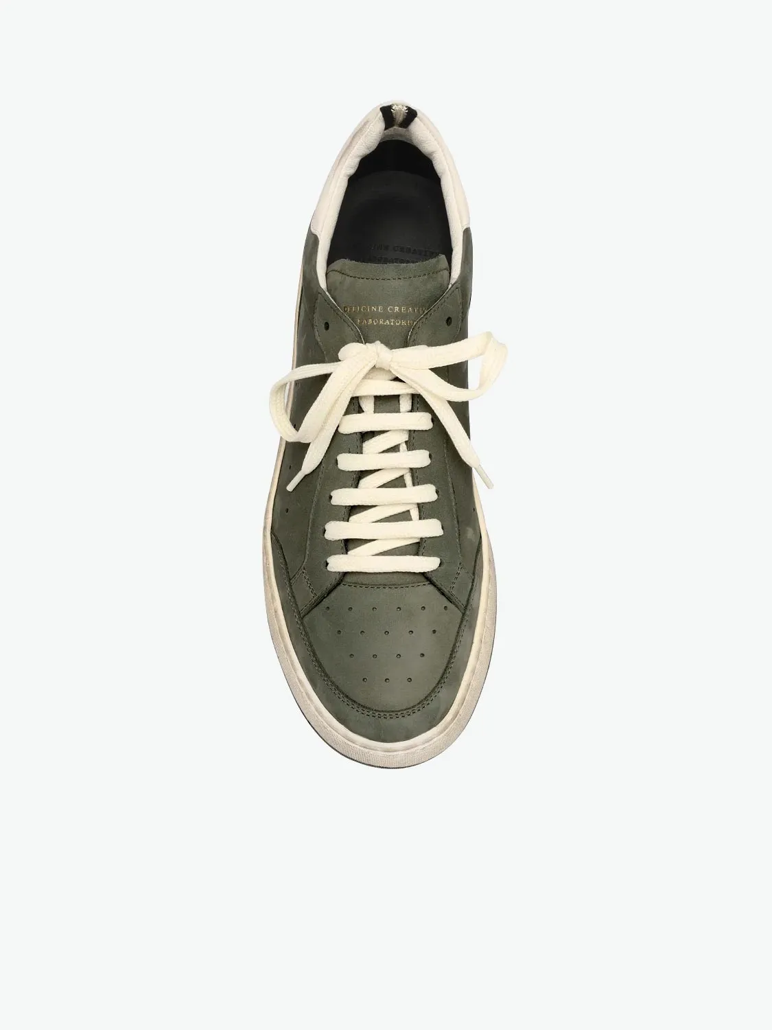 Officine Creative Kareem Military Green Leather Sneakers