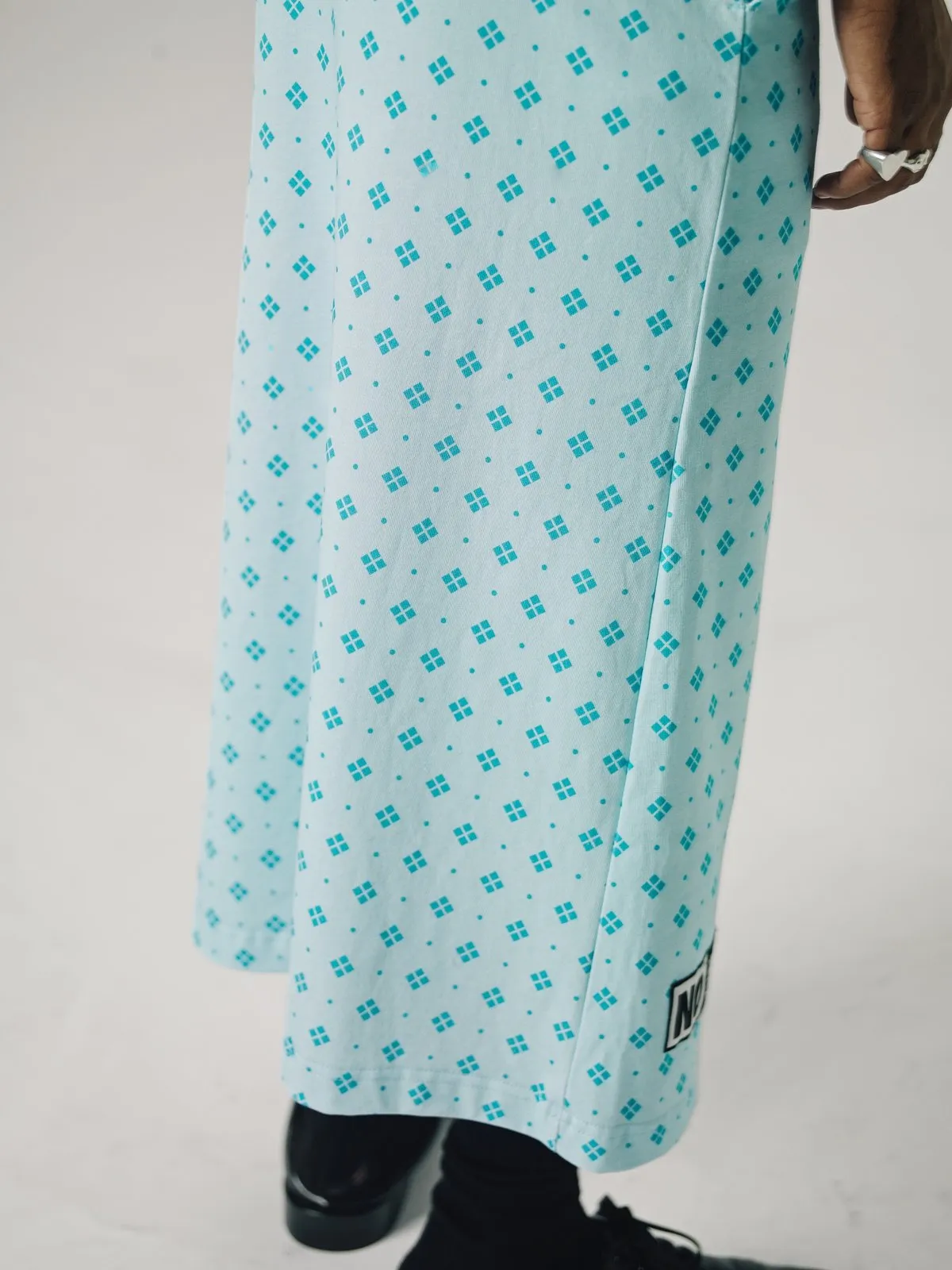 Oil Printed Skirt - BLUE