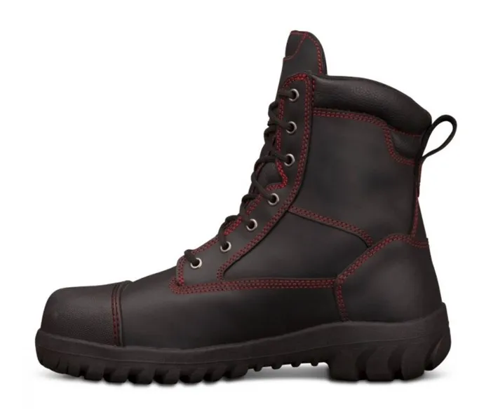 OLIVER HS66 Series Black 180mm Lace Up Wildland Fire Fighters Boot, Composite Toe Cap, Optional Lace In Zipper Attachment