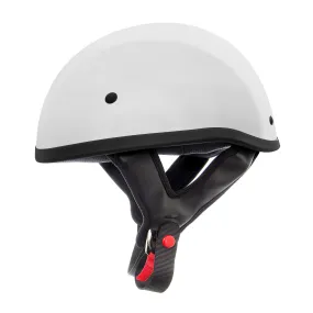 Outlaw Helmets T68 Glossy White Motorcycle Helmet for Men & Women DOT Approved - Adult Unisex Skull Cap for Bike Scooter ATV UTV