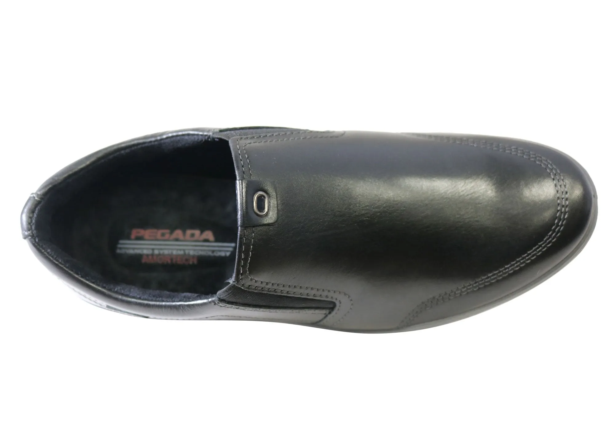 Pegada Lincoln Mens Leather Slip On Comfort Casual Shoes Made In Brazil