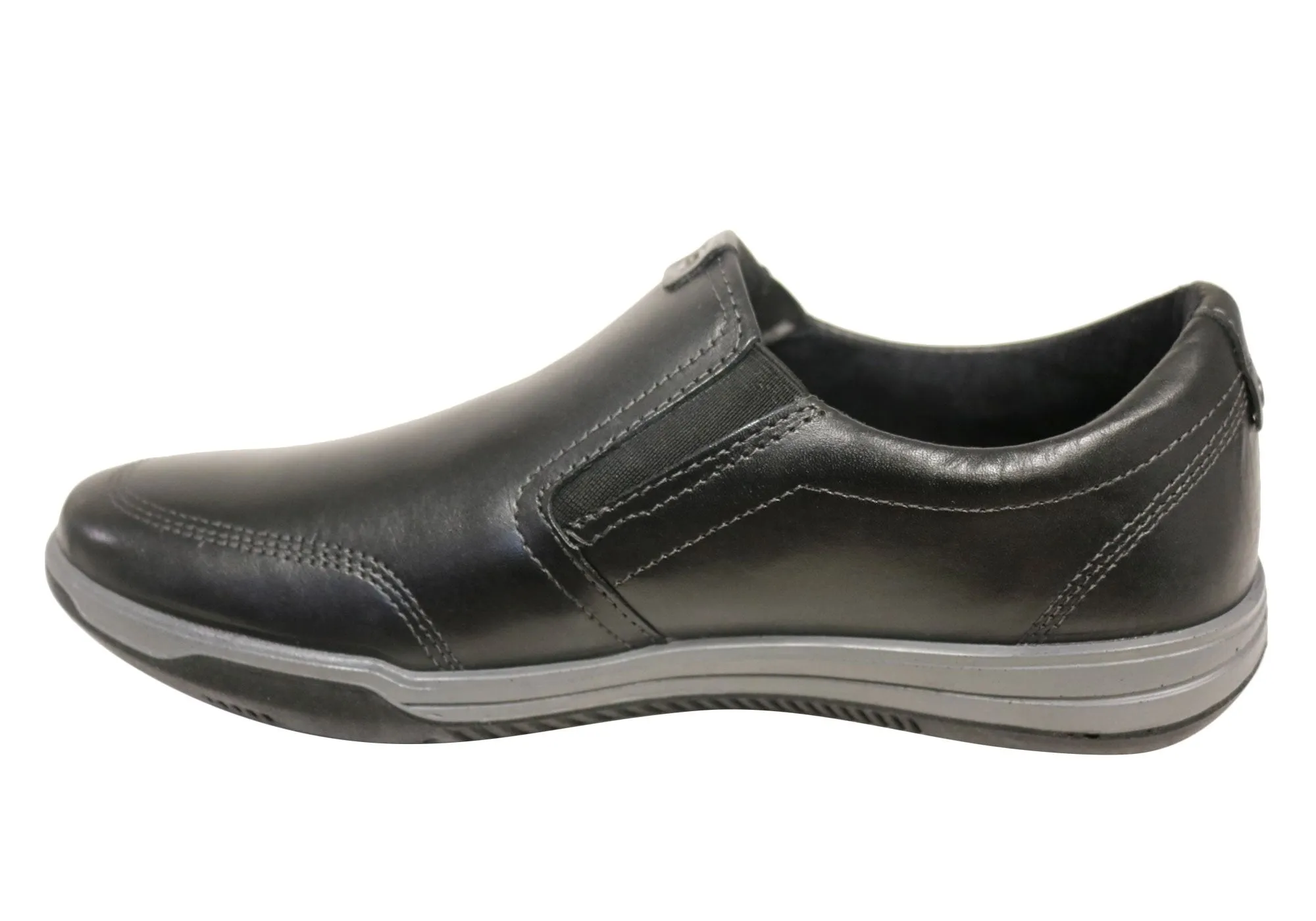 Pegada Lincoln Mens Leather Slip On Comfort Casual Shoes Made In Brazil