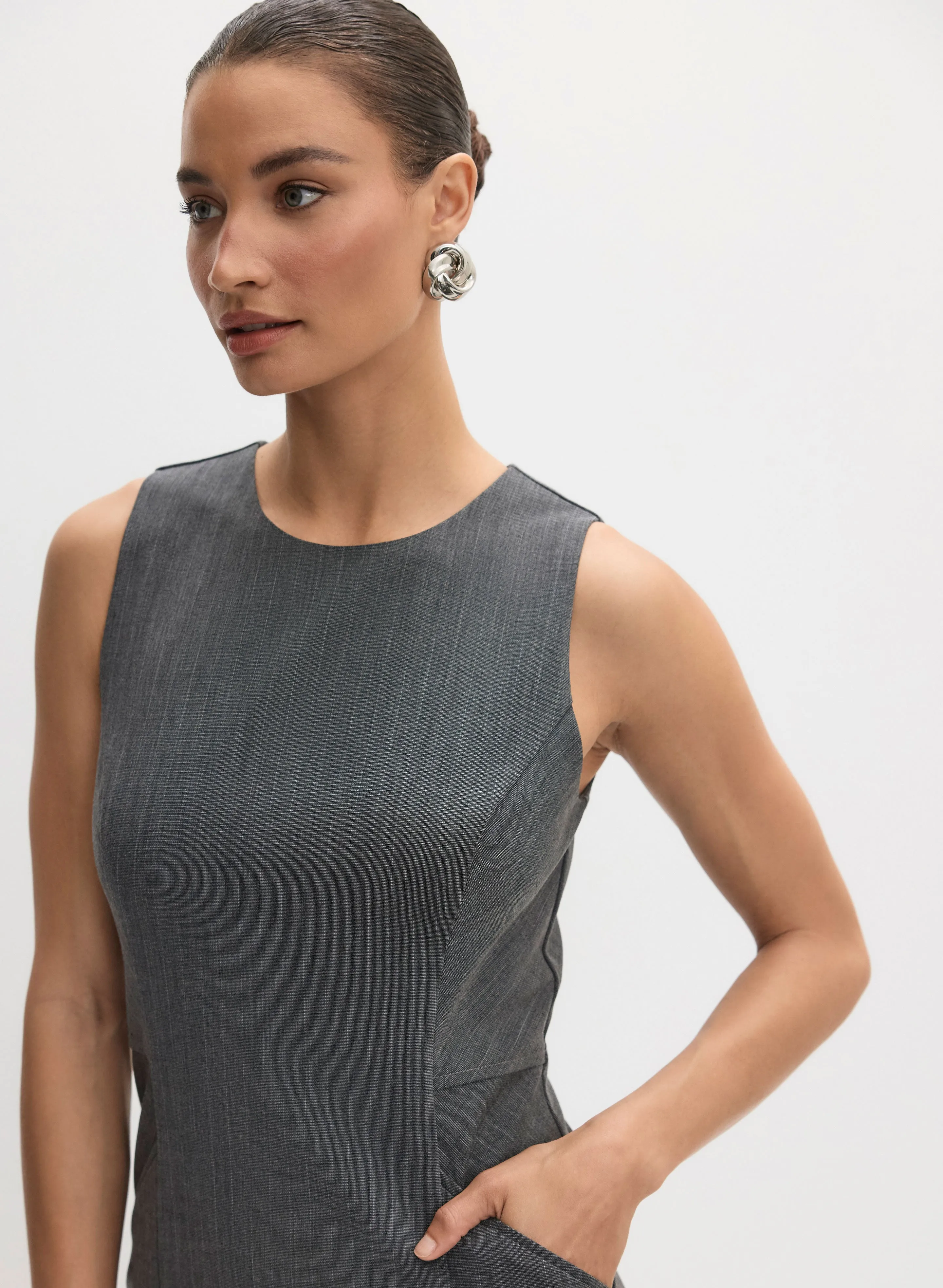 Pinstripe Sheath Dress