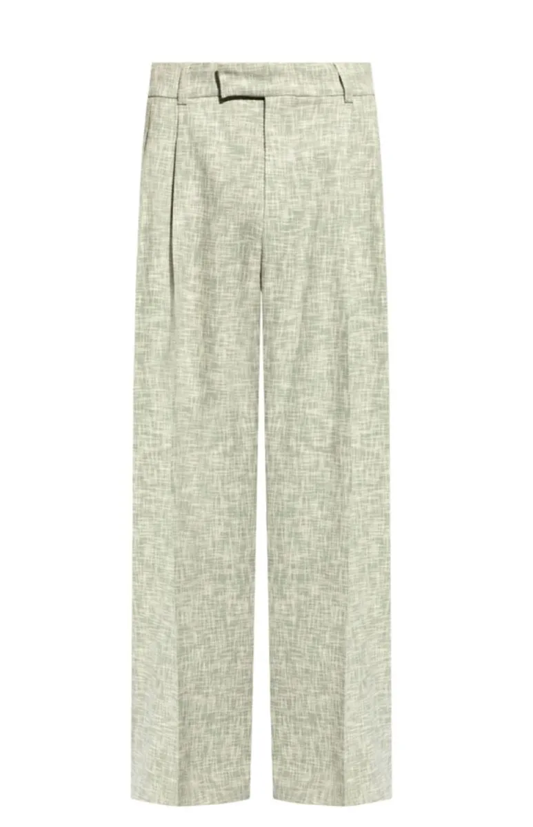 PLEATED MLANGE TROUSERS