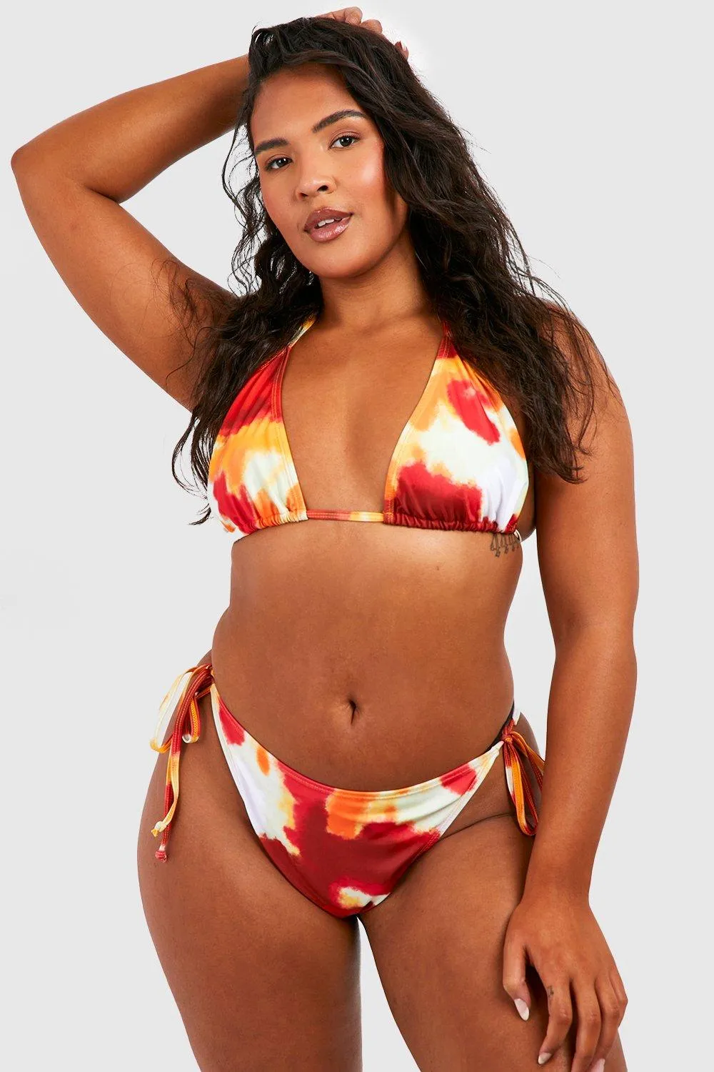 Plus Tie Die Bikini Set