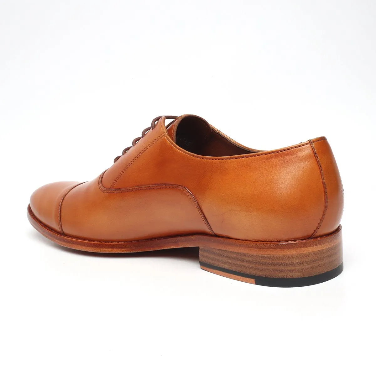 Police Uniform Shoes in Tan Leather with Leather Sole By Brune & Bareskin