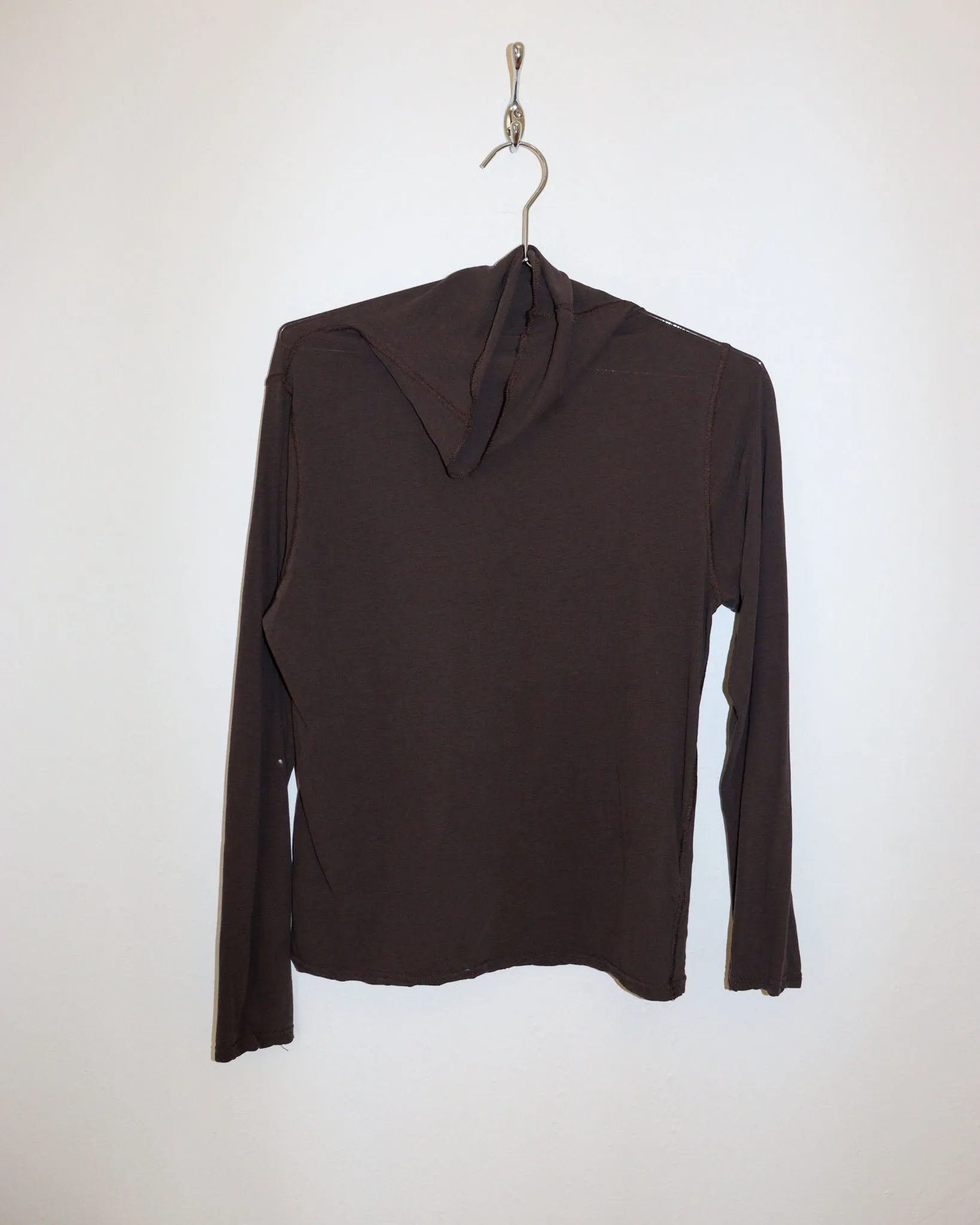 Pre-owned: Ichi Antiquites Mock Neck Pullover in Brown