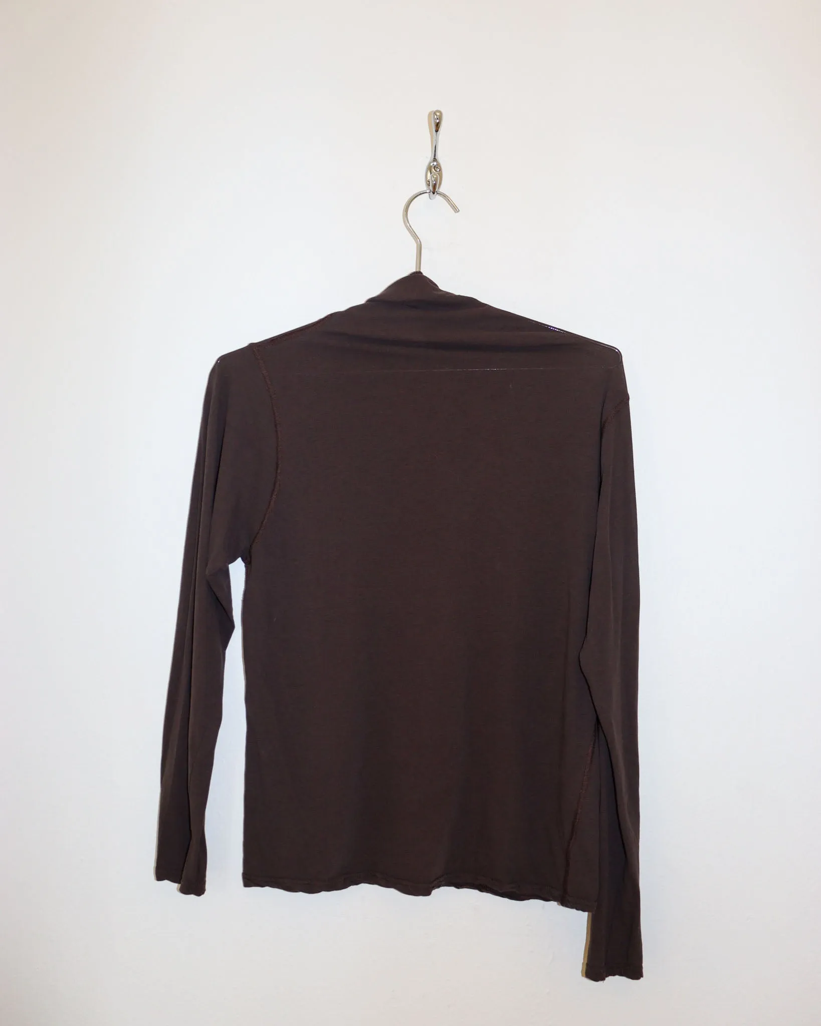 Pre-owned: Ichi Antiquites Mock Neck Pullover in Brown