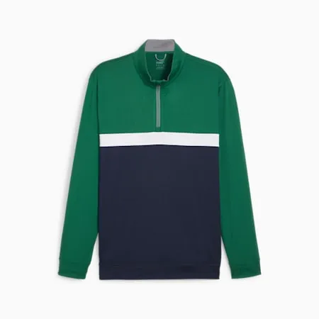 Pure Colorblock Men's Golf 1/4 Zip Pullover | Vine-Deep Navy | PUMA Men | PUMA 