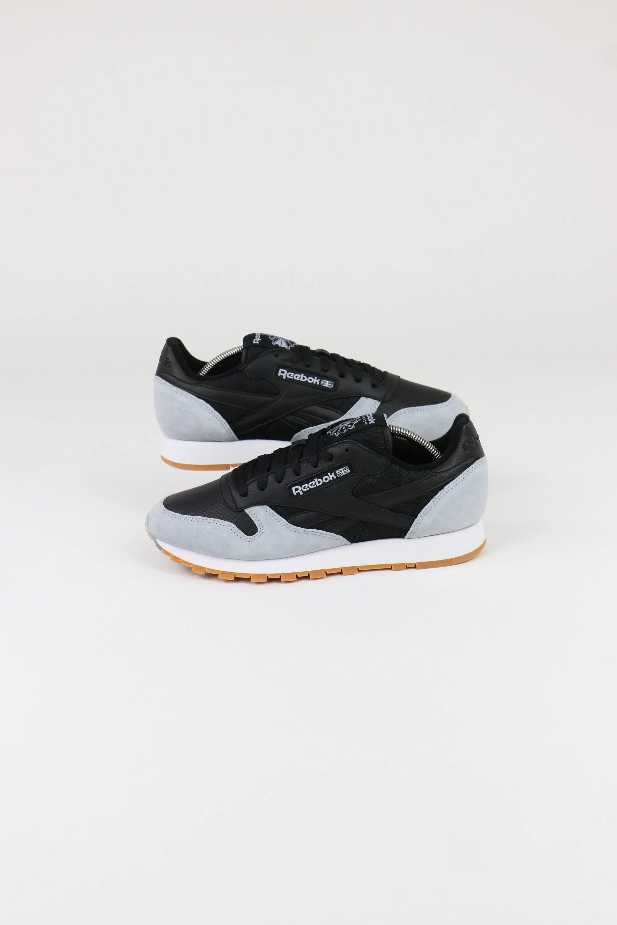 Reebok Classics Mens x Kendrick Lamar Leather Perfect Split Trainers Black/Cloud Grey/Gum NEW