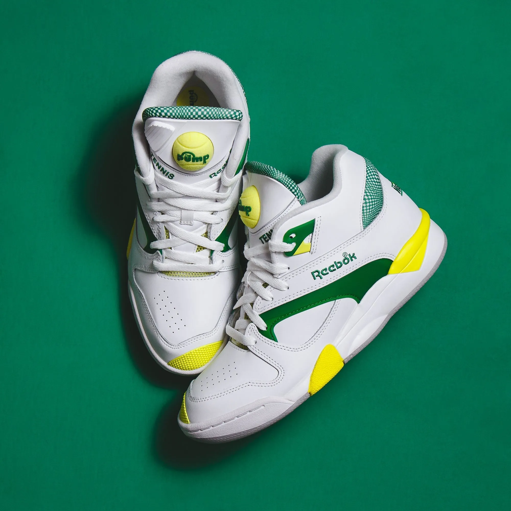 Reebok Classics Tennis Men Court Victory Pump 35th Anniversary Michael Chang White Green 100203282