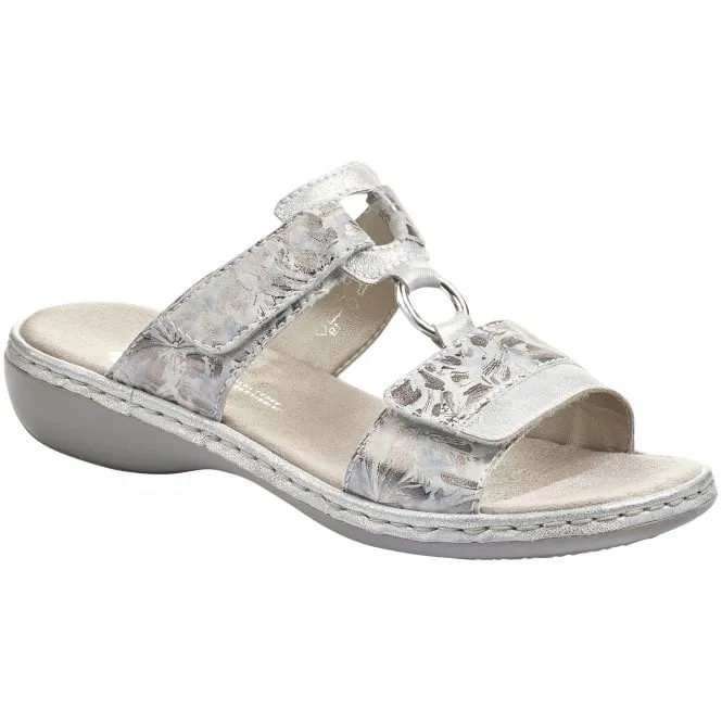 Rieker  Womens 659X6-80 Space Ice Metallic Riptape Sandals