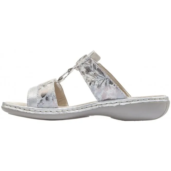 Rieker  Womens 659X6-80 Space Ice Metallic Riptape Sandals