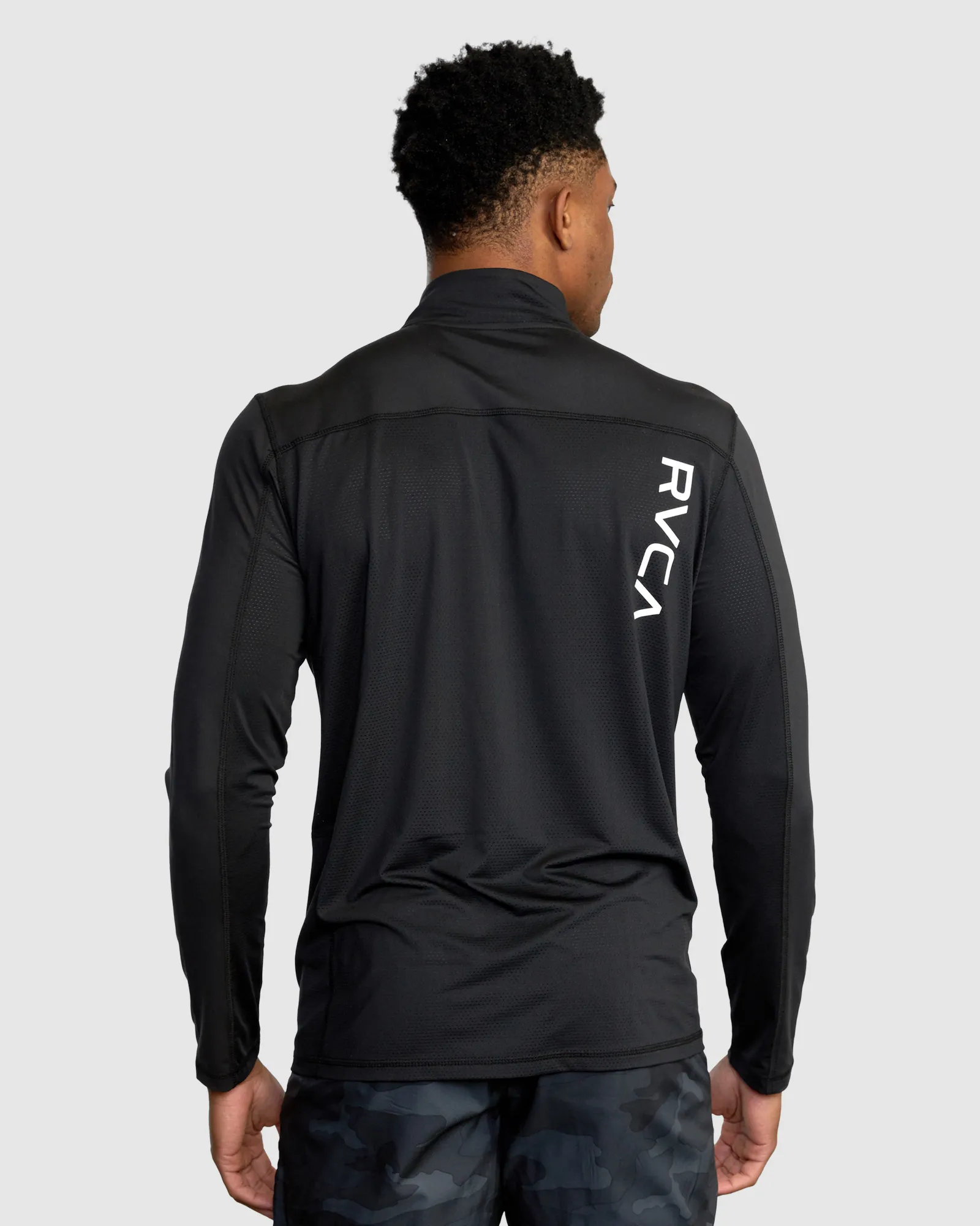 Rvca Sport Vent Ls Half Zip Pullover - Black | SurfStitch