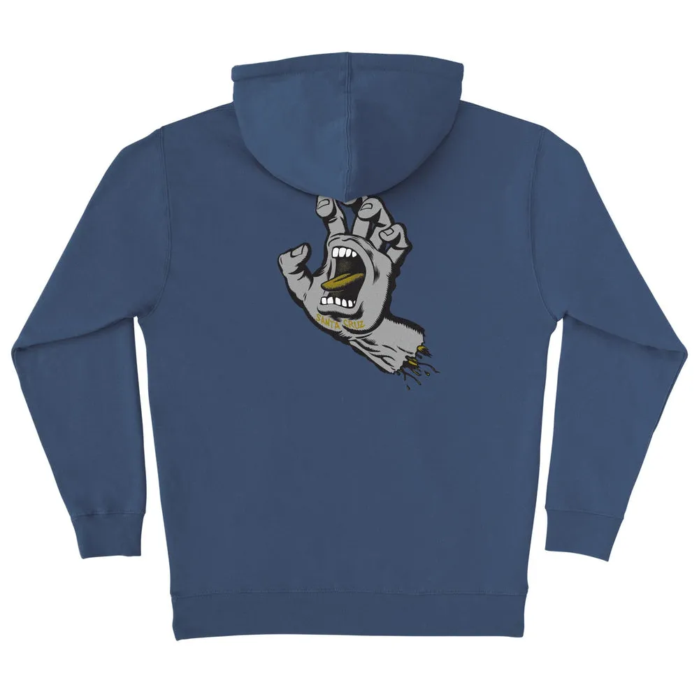 Santa Cruz Screaming Hand P/O Hoodie Storm Blue