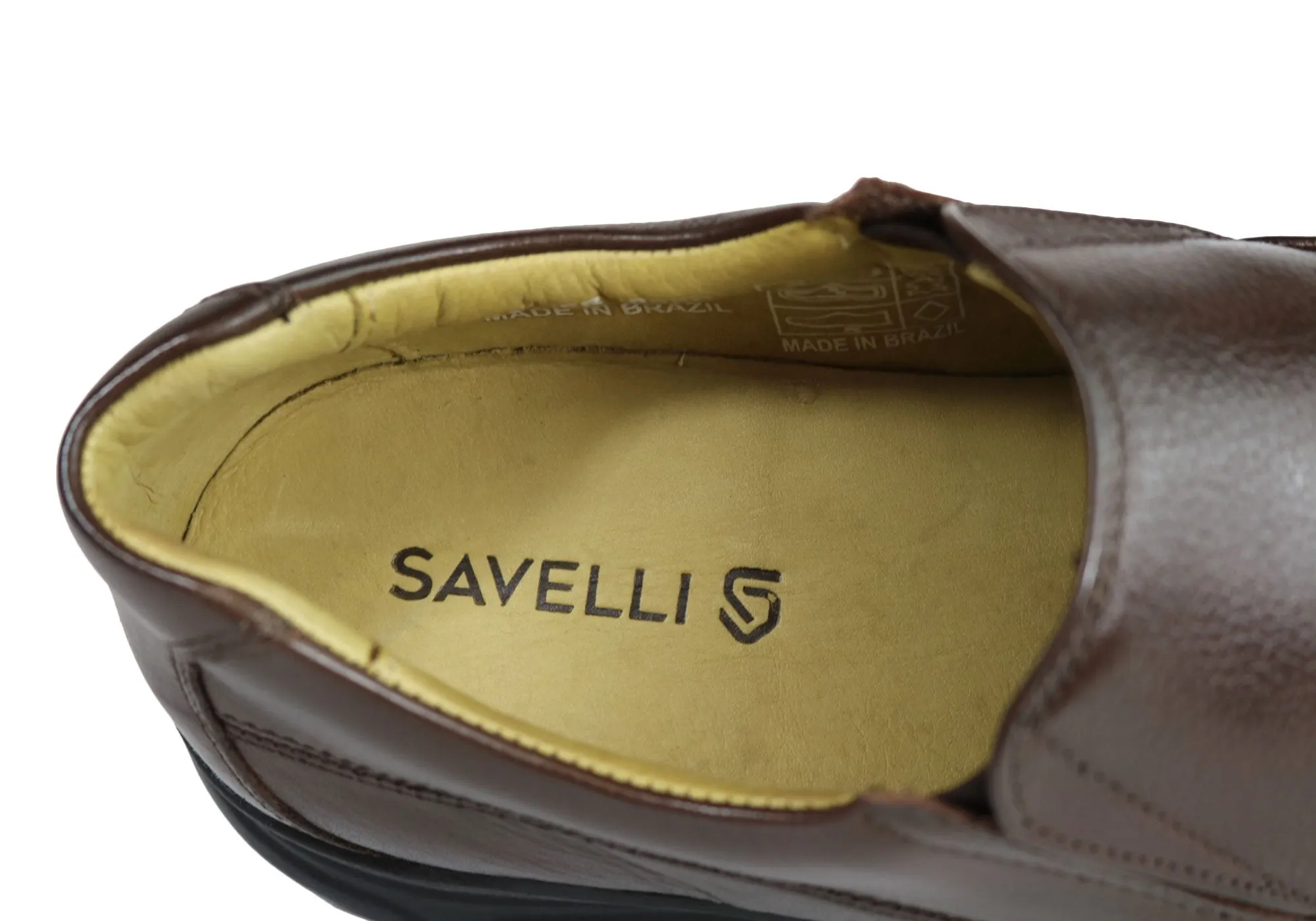 Savelli Roye Mens Comfort Leather Slip On Shoes Made In Brazil