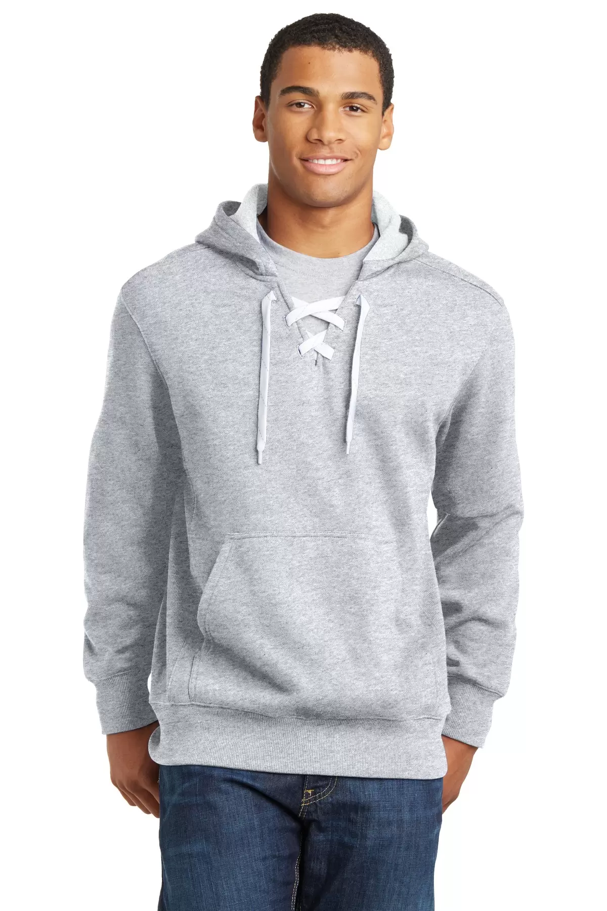 Sport Tek ST271 Sport-Tek Lace Up Pullover Hooded Sweatshirt SKU: ST271