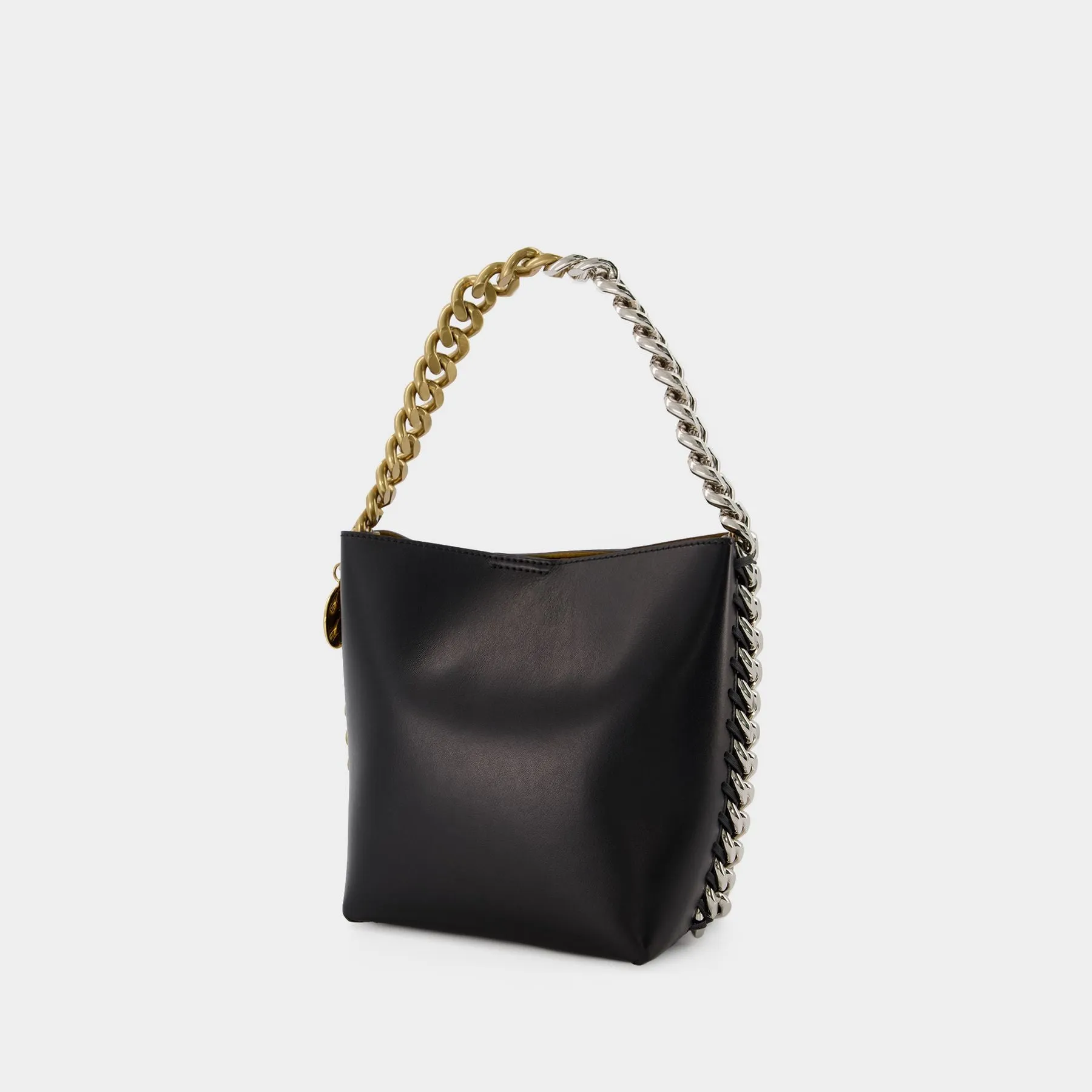 Stella McCartney  Frame Bucket Hobo Bag - Stella Mccartney -  Black - Leather Vegan