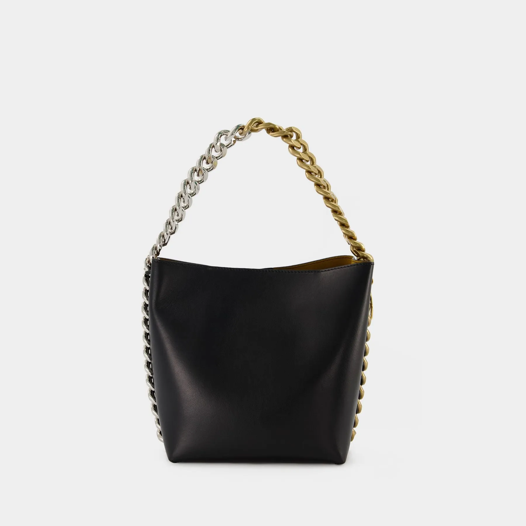 Stella McCartney  Frame Bucket Hobo Bag - Stella Mccartney -  Black - Leather Vegan